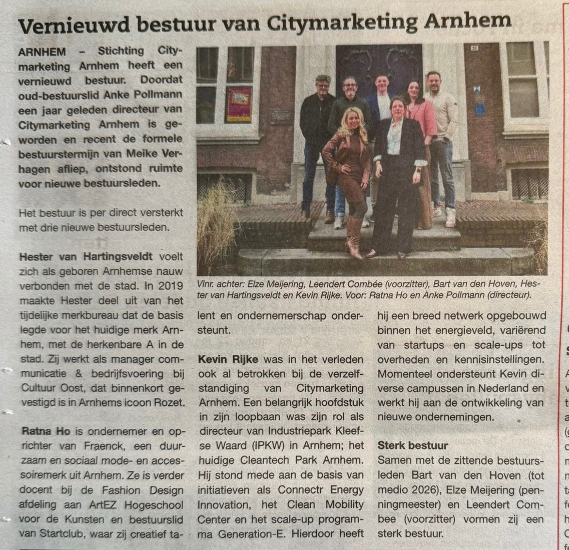 Ratna Ho bestuurslid Citymarketing Arnhem