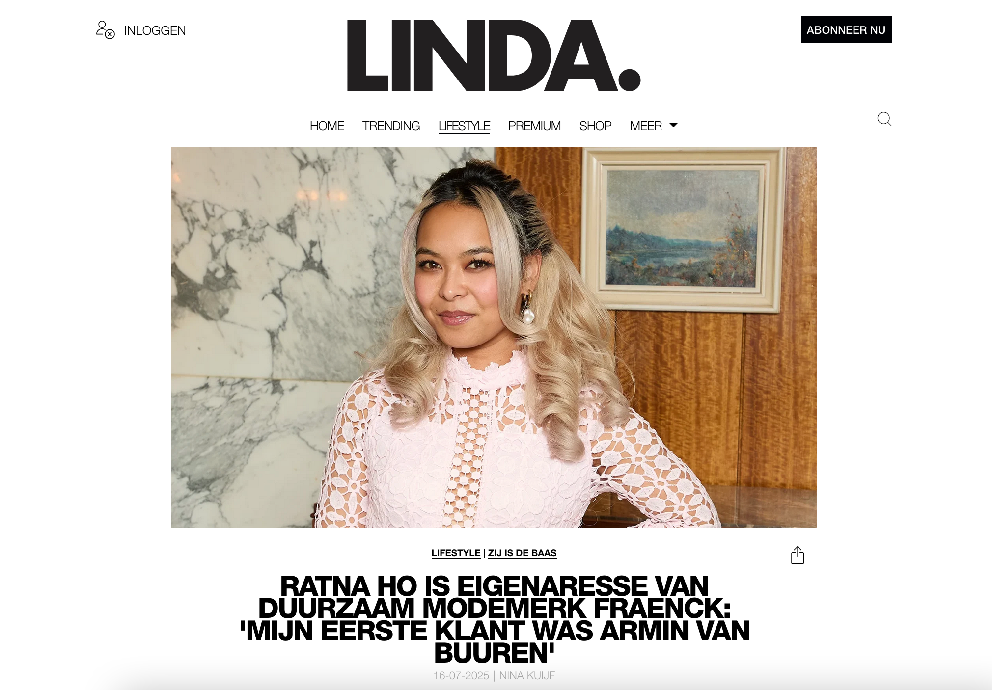 Ratna Ho in de LINDA.